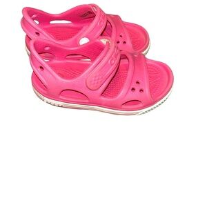 Girls Crocs Crocband Imagination pink Sandals toddler child kids size 7